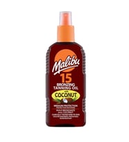 Malibu Güneş Koruyucu Bronzlaştırıcı Yağ+Hindistan Cevizi Yağı SPF15 200ml