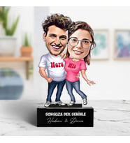 Kişiye Özel Mutlu Aşıklar Sevgiliye Hediye Karikatürlü Biblo