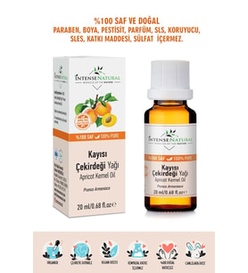 Kayısı Çekirdeği Yağı Soğuk Sıkım 20 ml %100 Saf ve Doğal Apricot Kernel Carrier Oil