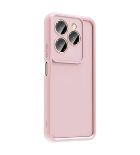 İnfinix Hot 40 Pro Kılıf Kamera Korumalı Ananas Silikon Kapak (Pembe)