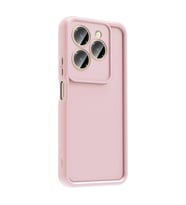 İnfinix Hot 40 Pro Kılıf Kamera Korumalı Ananas Silikon Kapak (Pembe)