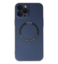 Durukar® iPhone 12 Pro Kılıf Jack Magneticsafe Lens Silikon - Lacivert