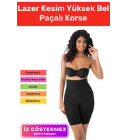 Yeni Sezon İz Göstermeyen Kaymaz Sıkılaştırıcı Toparlayıcı Kadın Lazer Kesim Yüksek Bel Paçalı Korse
