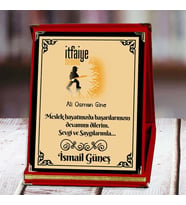 İtfaiye Baskılı Plaket (1. Tasarım)  Kişiye Özel (Kırmızı)