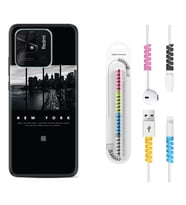 Xiaomi Redmi Note 7 8 9 Pro 10 2022 10 Pro 10S Kılıf Kablo Koruma Spiral Silikon New York 1612