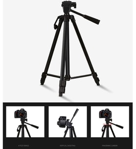 Profesyonel Kamera Büyük Tripod 140 Cm Telefon Tutucu 3366 Metal Projeksiyon
