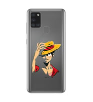 Samsung Galaxy A21S Uyumlu One Piece Luffy Tasarımlı Şeffaf Telefon Kılıfı