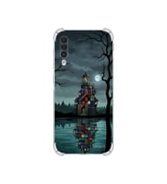 PrintiFy Samsung Galaxy A30s ile Uyumlu Simya Serisi Gölge Ve Cam Tasarımlı Uv Baskılı Köşe Korumalı Antişok Kılıf