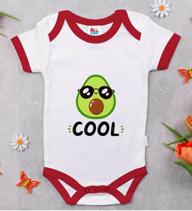 BK Kids Cool Tasarımlı Kırmızı Bebek Body Zıbın-1