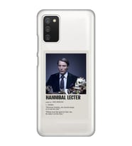 Samsung Galaxy A02S Uyumlu Hannibal Lecter Minimalist Poster Desenli Şeffaf Telefon Kılıfı