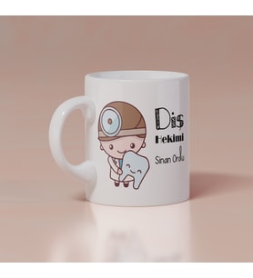 Diş Hekimi Baskılı Kupa Kişiye Özel