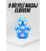 9 Bilyeli Masaj Eldiveni Tüm Vücut Masajına Uygun Kafa Masaj Aleti