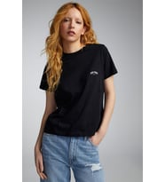 Kadın Bisiklet Yaka New York Tshirt SPR25TSK21 (Siyah)