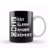 Eat Sleep Anime Repeat 01 Kupa Bardak Porselen