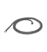 Moncuk Design Siyah Renk Çelik Kolye 4Mm 3351CEK016