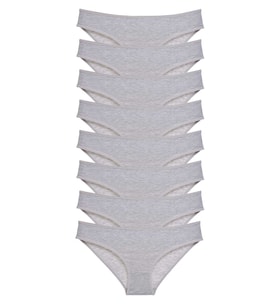 Mulvxbrf Brf02 8 Adet Süper Eko Set Likralı Kadın Slip Külot Gri (Mulvix)