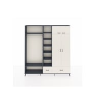 Arges Dolap 12 Raflı 2 Çekmeceli 2 Askılı 220x30x243 Antrasit-Aytaşı/Aytaşı