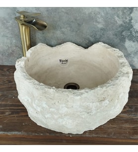Traverten Özel Çalışma Çanak Lavabo
