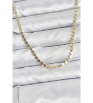 316L Çelik Zincir Gold Renk Ezme Zincir Model 45 cm Kadın Kolye - TJ-BKO10777