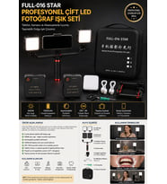 FULL-016 STAR Profesyonel Çift LED Fotoğraf & Video Işık Seti – Taşıma Çantalı