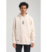 Kapüşonlu Ekru Slim Fit Hoodie 23FWM64046