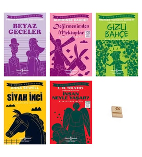 İş Çocuk Klasikleri 8-13 Yaş Beyaz Geceler Siyah İnci Gizli Bahçe İnsan neyle Yaşar Değ. Mektuplar
