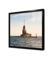 İstanbul Kız Kulesi Çerçeveli Cam Tablo