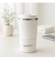 Hediye Termos – Kişiye Özel, Süzgeçli, 400 ml (Beyaz)