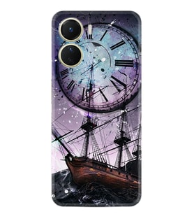 Vivo Y16 Kılıf Silikon Desen Özel Seri Time 1749