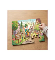 Nasreddin Hoca ve Eşeği Tasarımlı 24 Parça Ahşap Çocuk Puzzle