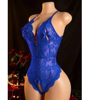 Albonse Saks Özel Bölgeleri Açık Dantel Detaylı Şık Fantezi Babydoll Gecelik İç Çamaşır Takımı