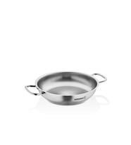 Saten Bitmiş Paella Tavası, 16x4 cm, Çift Saplı, Kullanışlı ve Şık