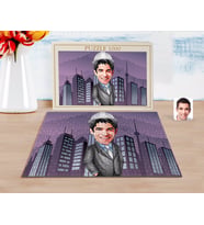 BK Gift Kişiye Özel Erkek Mühendis Karikatürlü 1000 Parça Profesyonel Puzzle-1