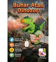 Işıklı ve Kükreme Sesli Buhar Atan Kırmızı Dinozor Oyuncak Su Tabancası