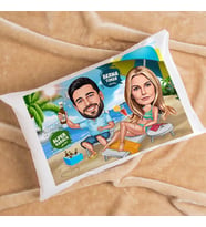Kişiye Özel Plajda Aşk Yastık