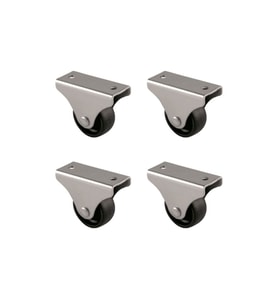 Furç Sabit Teker - 32MM - Siyah HKS228 - 4 Adet