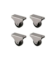 Furç Sabit Teker - 32MM - Siyah HKS228 - 4 Adet