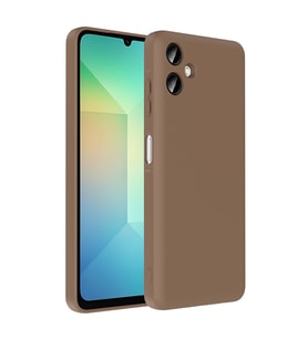 Samsung Galaxy A06 Kılıf İçerisinden Kartlık Hazneli Vitra Kapak (KAHVE)