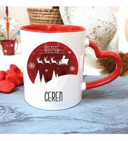 Kişiye Özel Yeni Yılın Kutlu Olsun Kalpli Kupa Bardak Yılbaşı Hediyesi-yy16