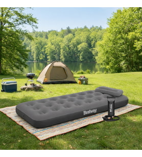 Bestway Single Tek Kişilik Şişme Yatak + El Pompası ve Yastık 185x76x22cm 671GY BW142