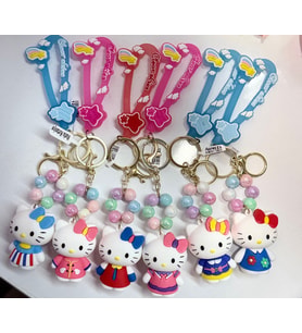 HELLO KITTY INCILI ANAHTARLIK CHARM