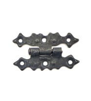 Antika Tarz Dekoratif Pirinç Yıldız Menteşe - 63x36 mm, Oksit