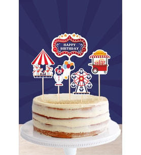 Lunapark Temalı * Pasta Süsü Seti