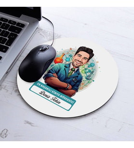 Kişiye Özel Hediye Karikatürlü En Başarılı Erkek Kimya Mühendisi Mousepad