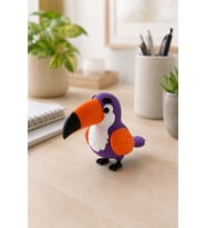MYCRAFT3D Dekoratif Tukan Kuşu Figürü, Renkli Masaüstü Biblo, Ev Ofis Dekoru ve Hediye, 12 cm