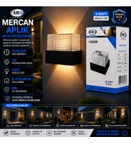 IP66 50.000 SAAT LED ÖMRÜ 5W MERCAN LED APLİK DUVAR LAMBASI ARS-348957 (4915)