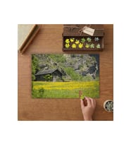 Dağ Evi - Doğa Manzara Tasarımı 240 parça Ahşap Puzzle Ahşap Kutuda MP01505