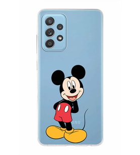 Samsung Galaxy A52  Kapak Mickey Mouse Tasarımlı Şeffaf Silikon Kılıf
