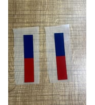 8X2 CM 2 ADET ÜTÜ İLE YAPIŞAN MAVİ KIRMIZI I HARFİ TRANSFER BASKI ARMA