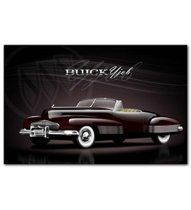Cakatabloo Siyah Buick Y Job 1938 MDF Tablo